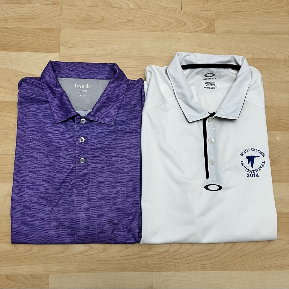 Polo Shirt Men's XXL Short Sleeve Golf Performance Casual Collared Lots Of 2